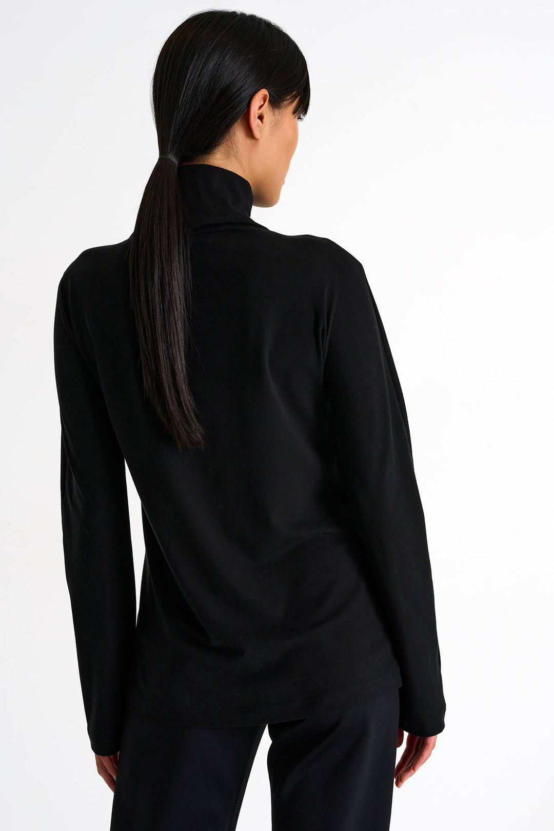 Classic Turtleneck Top - 52384-82-800 02 / 800 Caviar / 90% TENCEL 10% ELASTANE