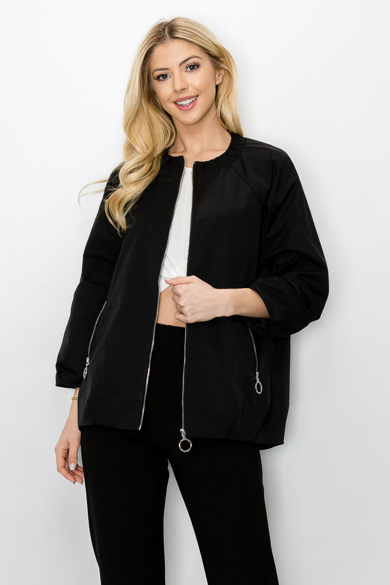 Jerrica Woven Full Zip Jacket