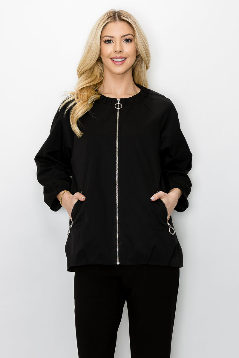 Jerrica Woven Full Zip Jacket