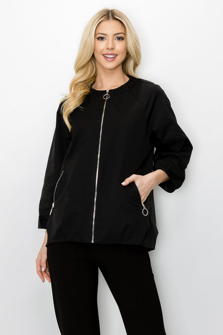 Jerrica Woven Full Zip Jacket