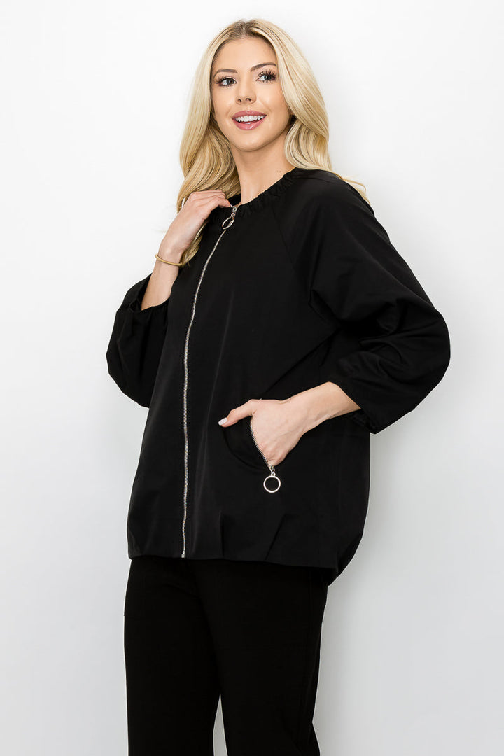 Jerrica Woven Full Zip Jacket