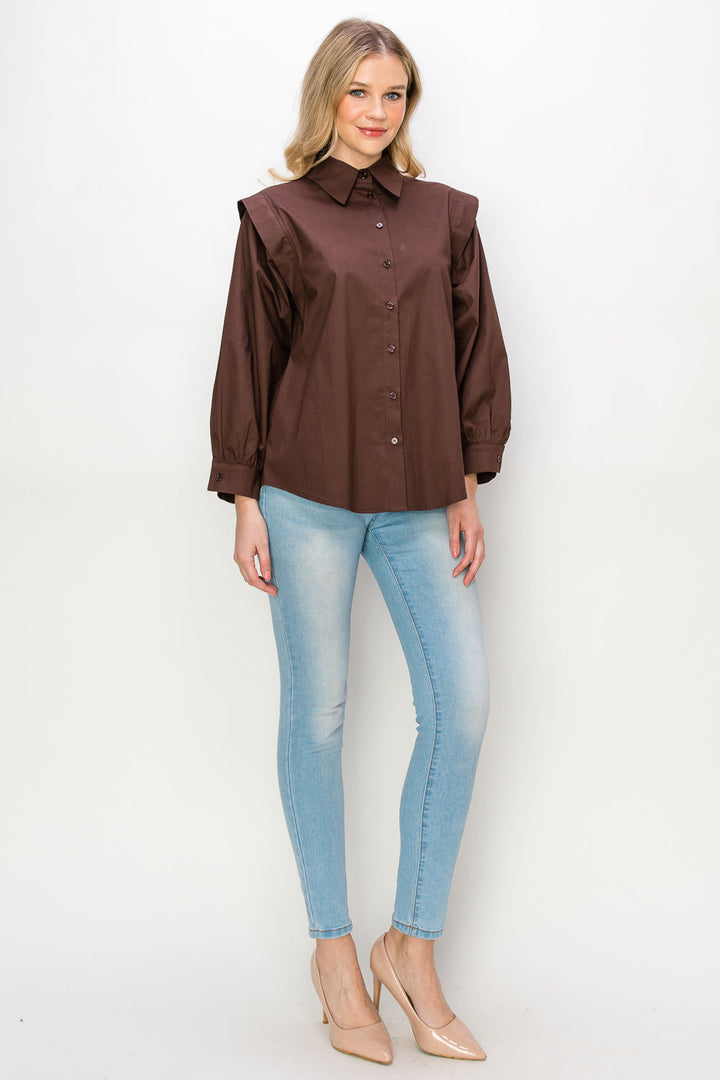 Willamina Woven Cotton Poplin Top