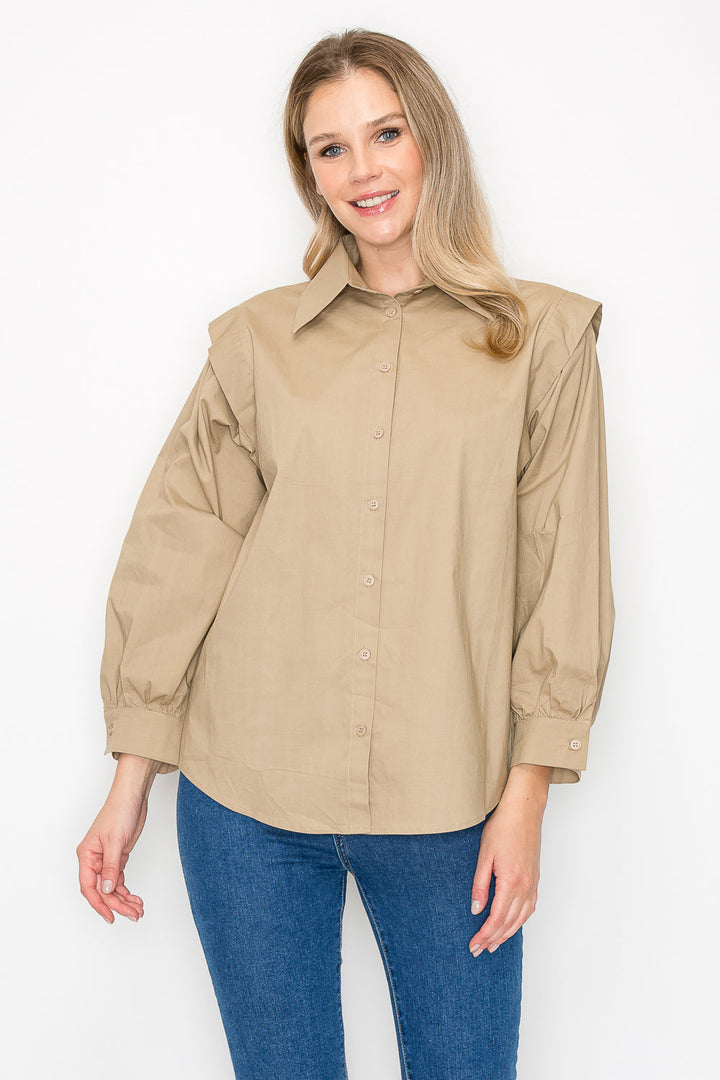 Willamina Woven Cotton Poplin Top