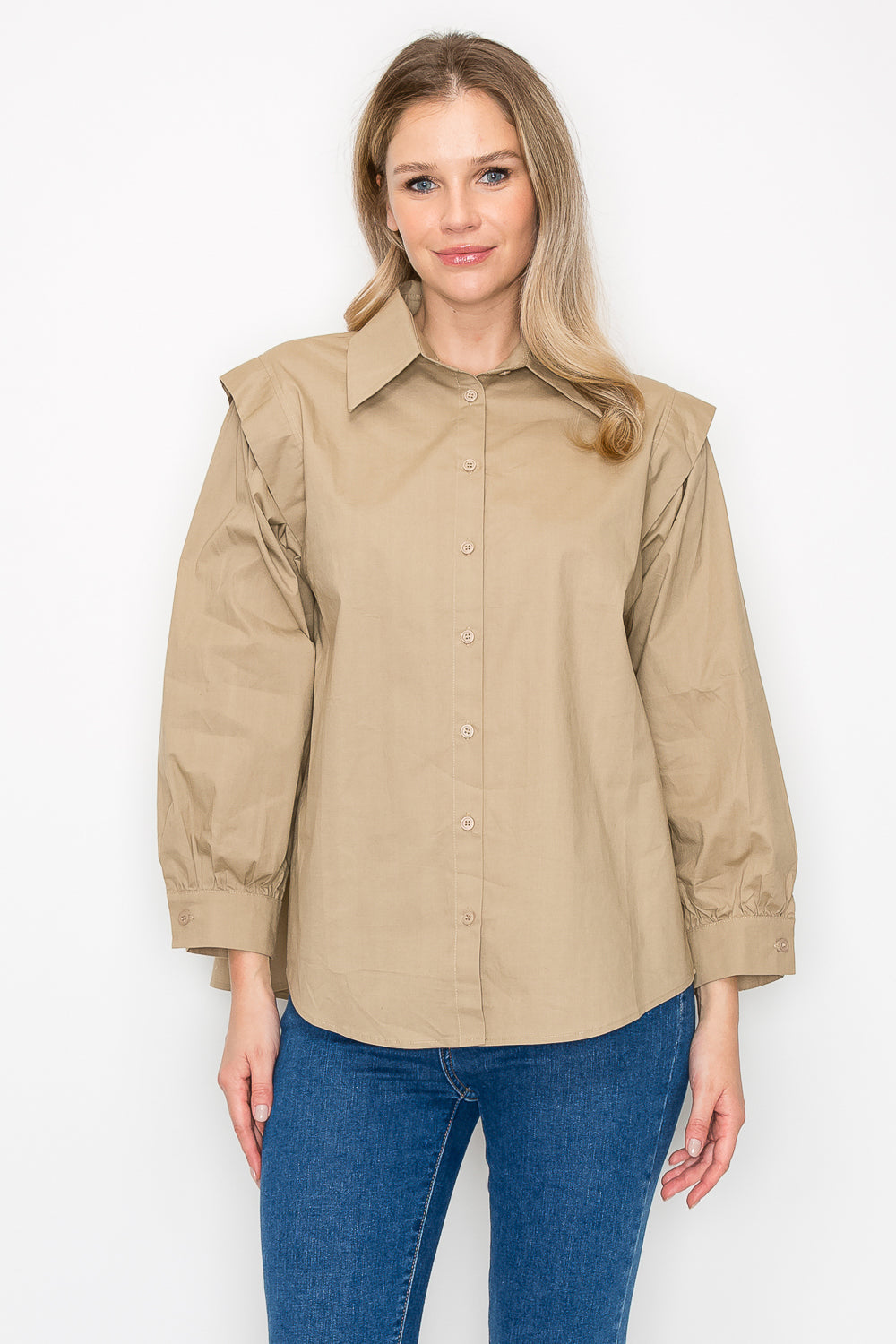 Willamina Woven Cotton Poplin Top