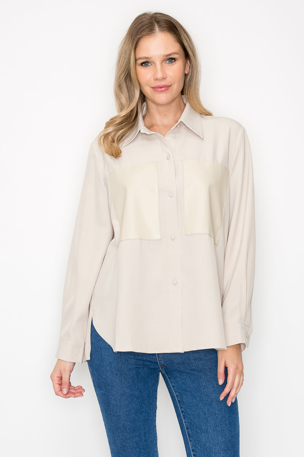 Willa Shirt with Leather Patches