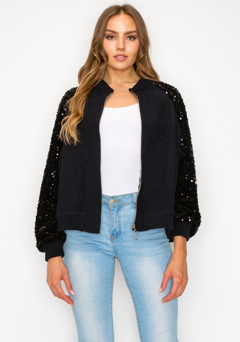 Jeanette Knitted Jacket with Sequin