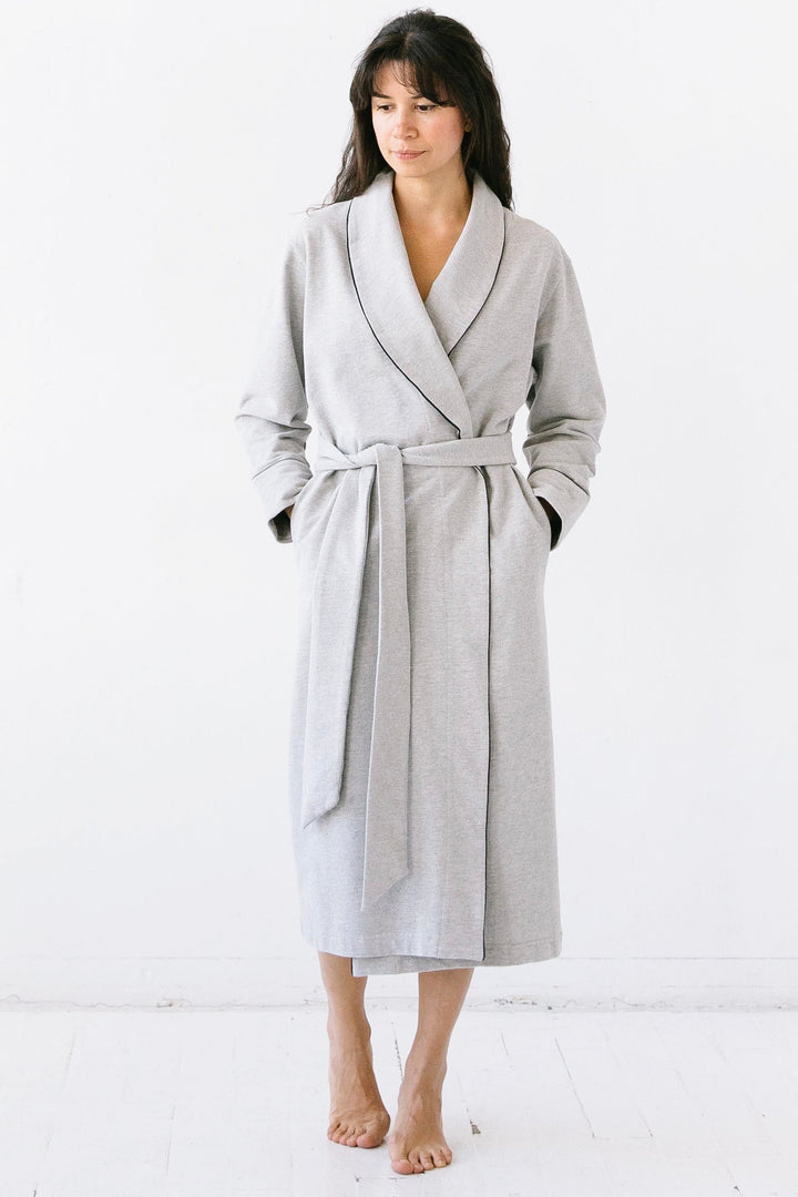 Long Plush Robe in Cotton