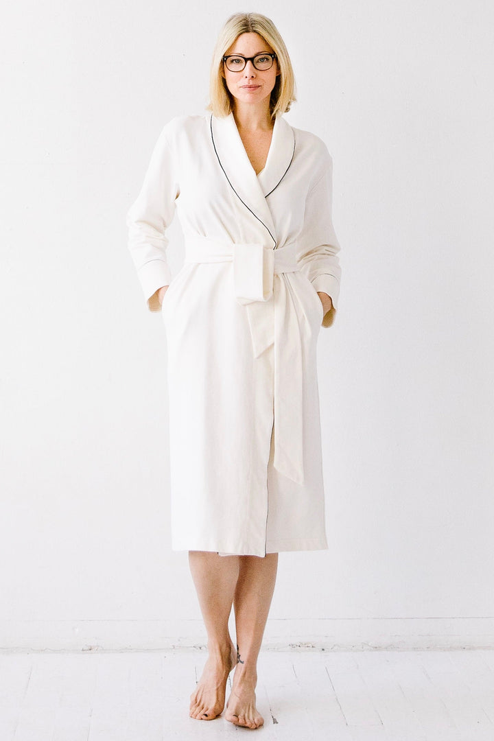 Short Plush Robe in Cotton 36"