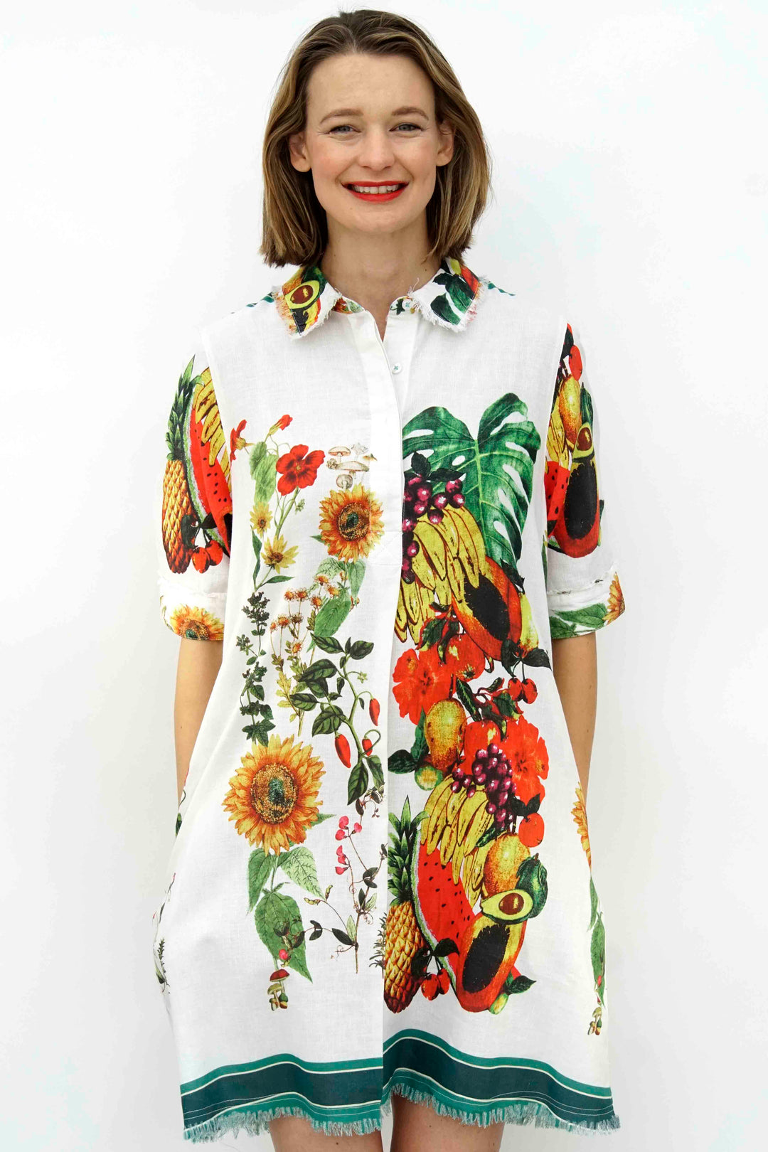 Chatham Dress Van Gogh Sunflower Print