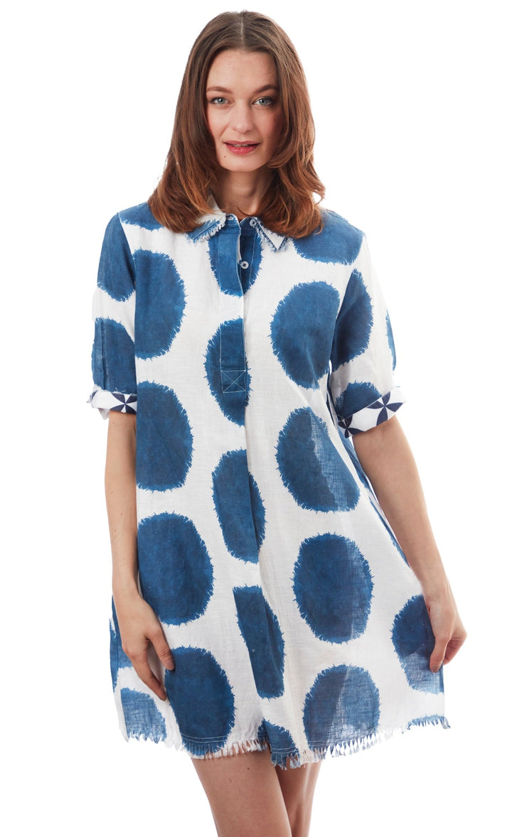 Chatham Dress Big Navy Dot