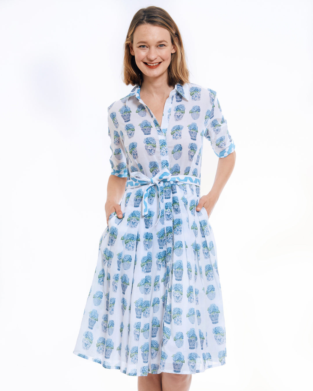 Mrs Maisel Dress Chinoiserie And Hydrangeas