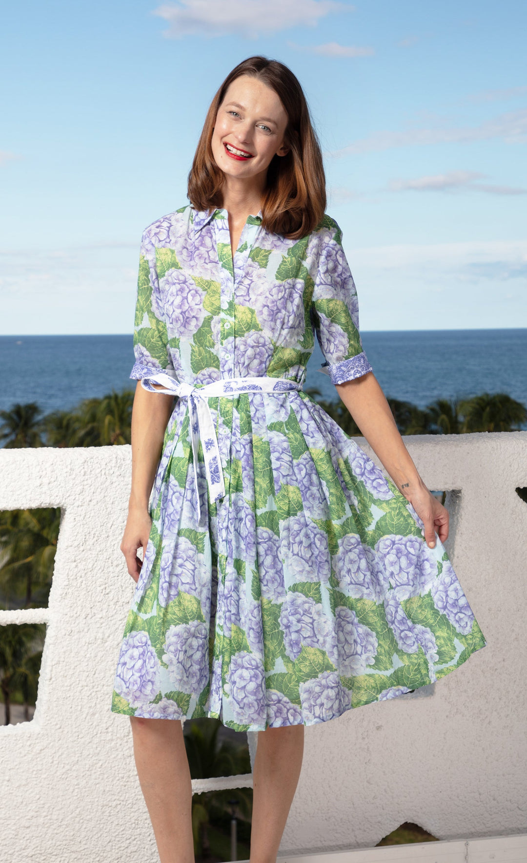 Mrs Maisel Hydrangea Dress Cotton Voile