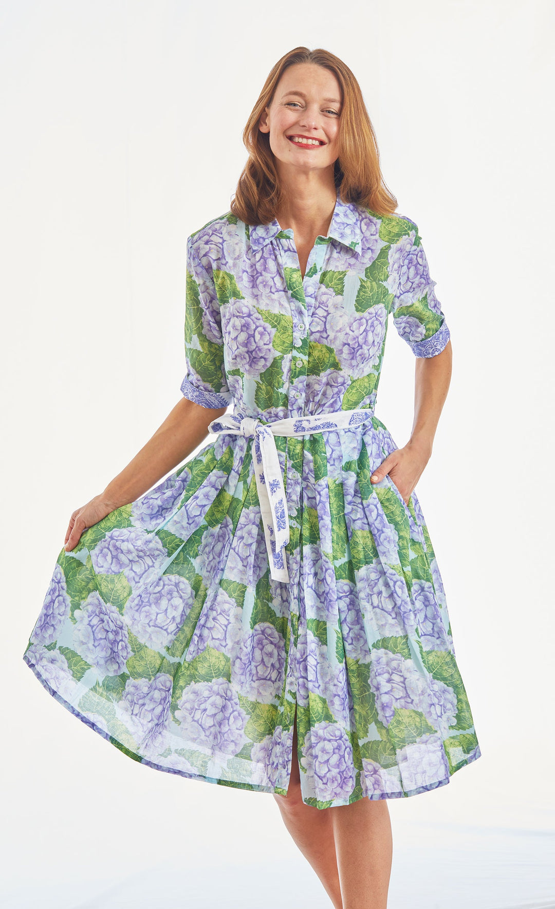 Mrs Maisel Hydrangea Dress Cotton Voile