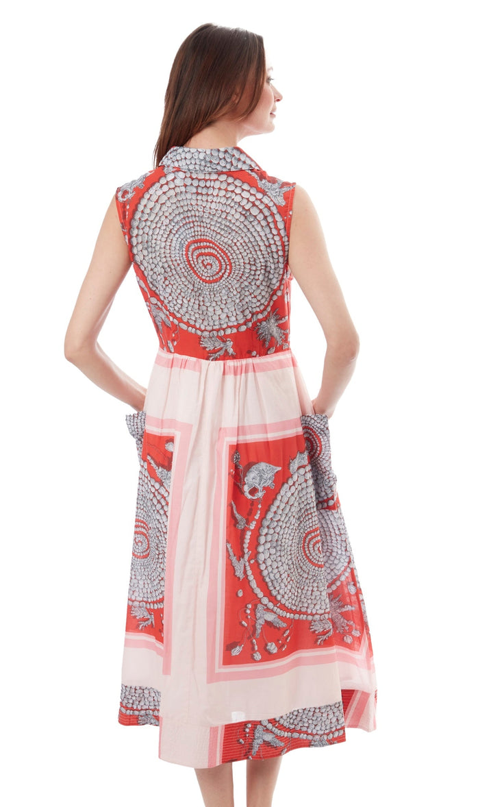 Sea Island Dress Coral Print