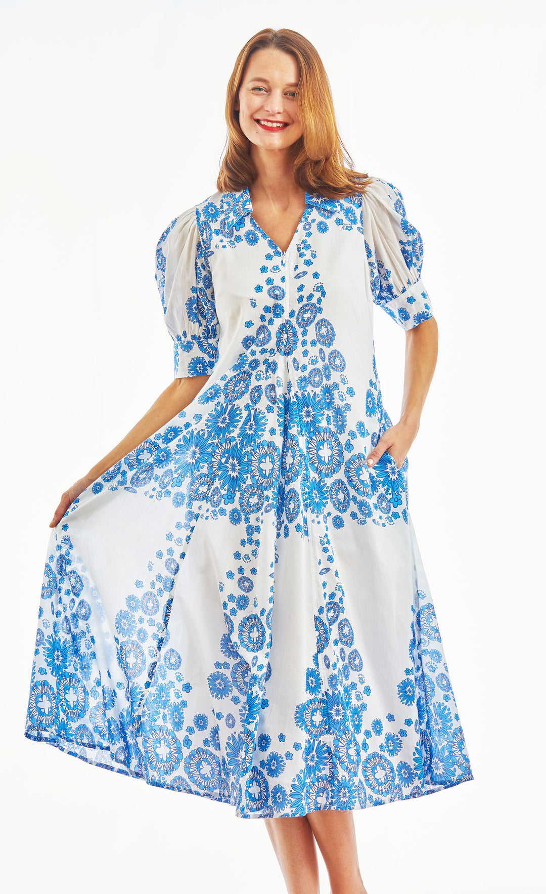 Montauk Dress, Falling Flower Print XS / 6657-S608