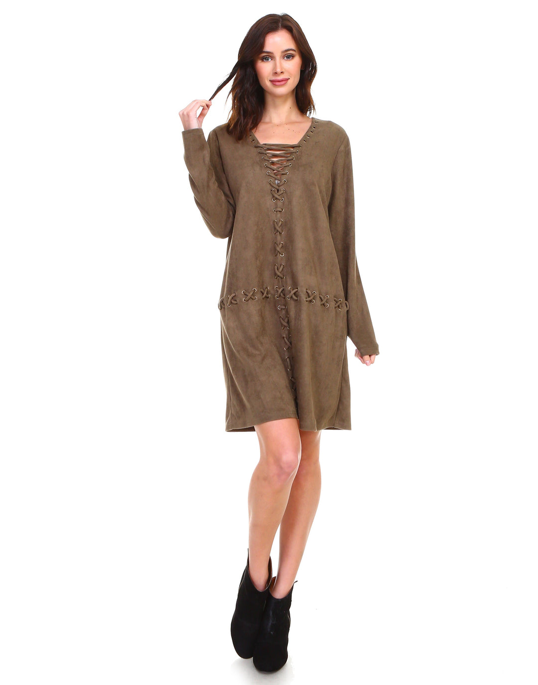 Arica Suede Tunic Dress