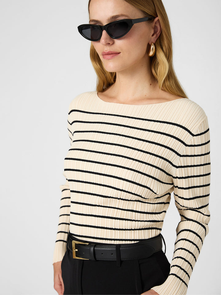 Stripe Crinkle Knit