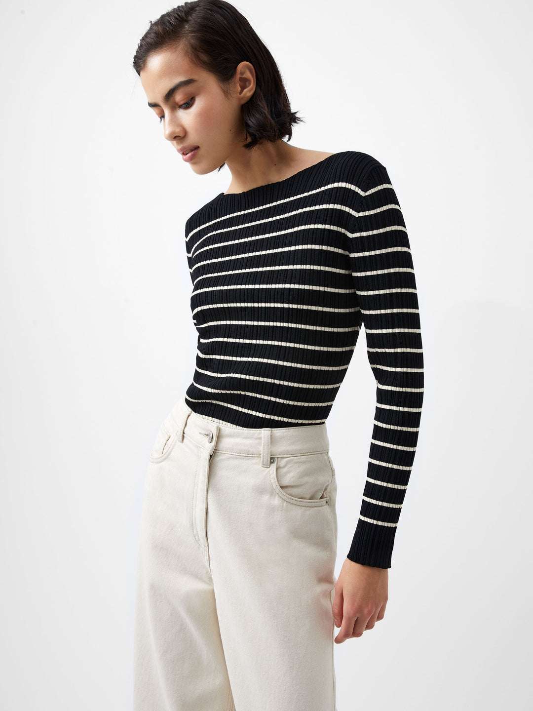 Stripe Crinkle Knit