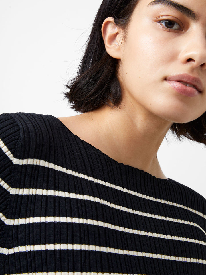 Stripe Crinkle Knit