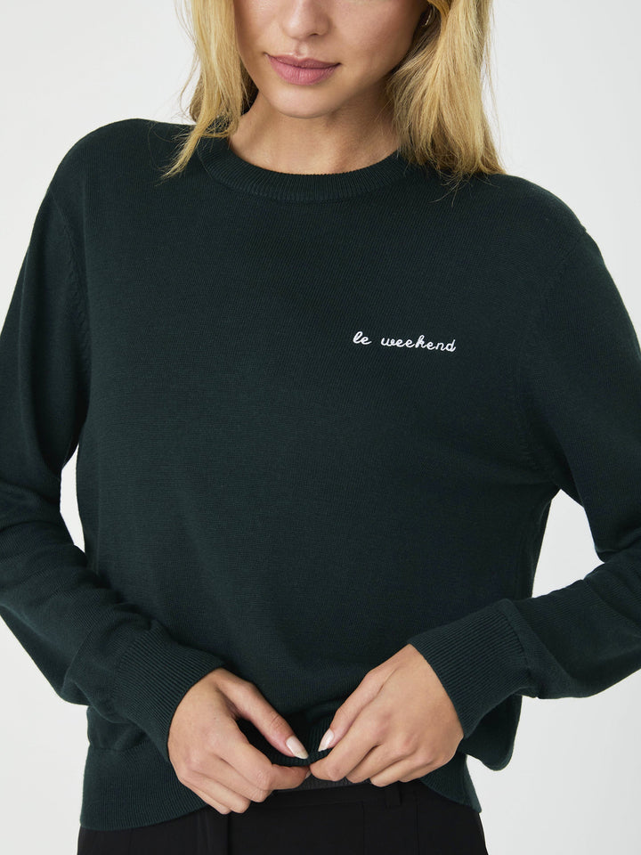 Cashmere Blend Embroidered Sweater