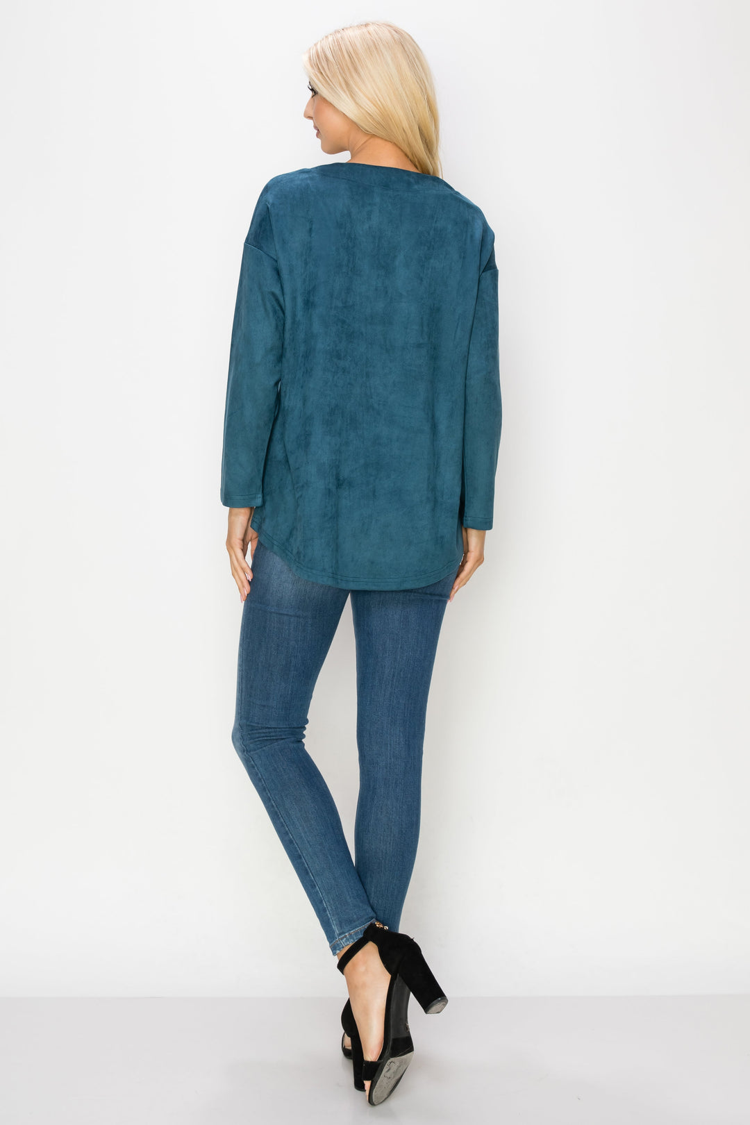 Andrea Stretch Suede Top