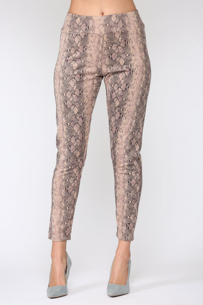 Annelise Stretch Suede Pant - Snake