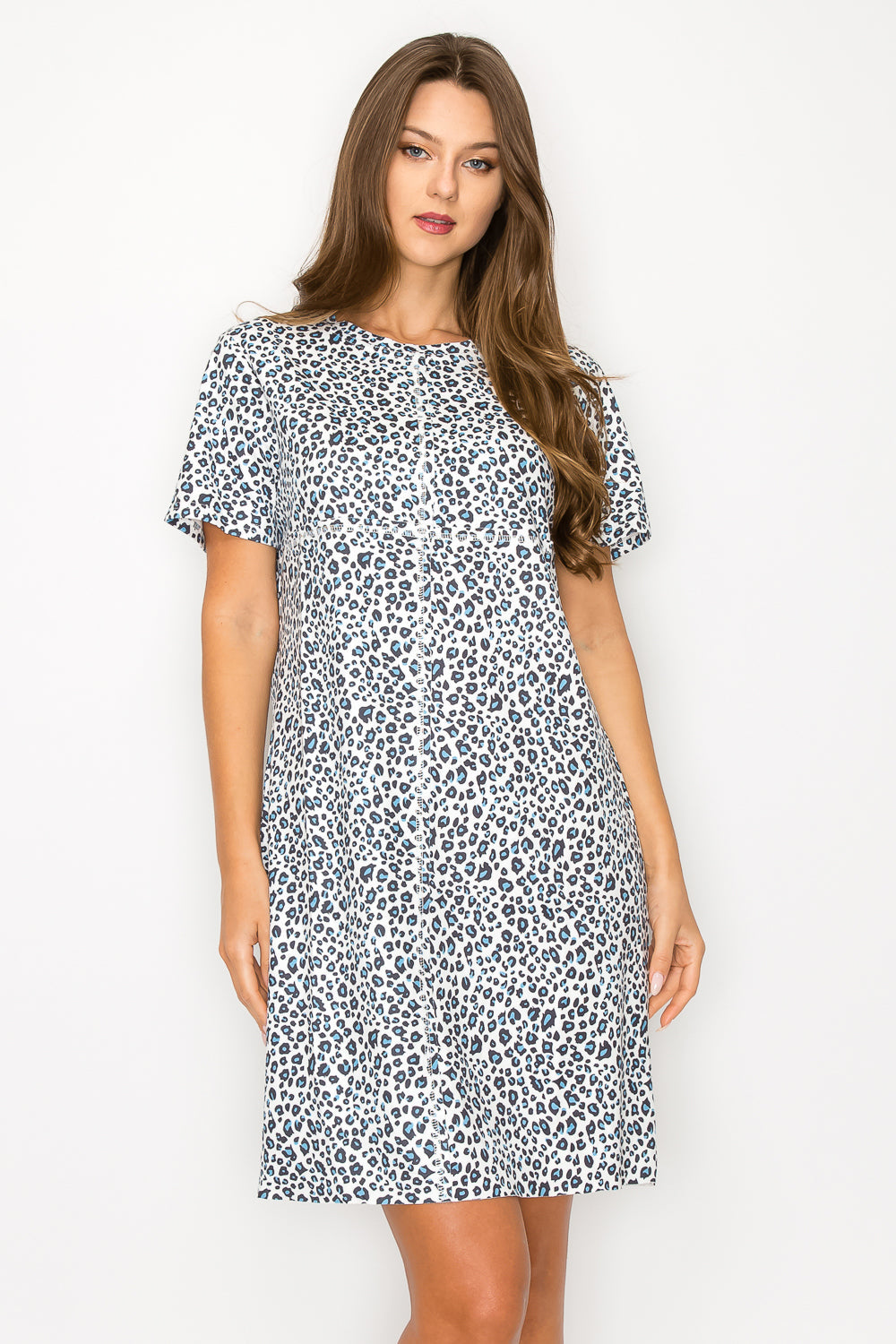 Audrey Stretch Suede Dress - Animal Print