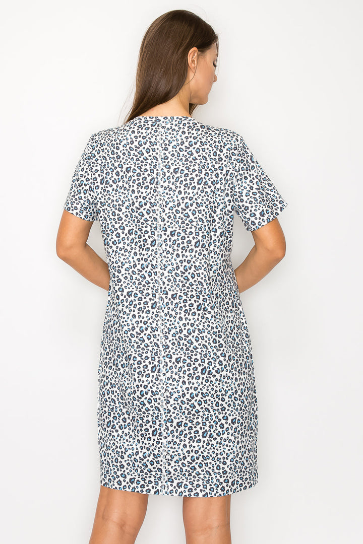 Audrey Stretch Suede Dress - Animal Print