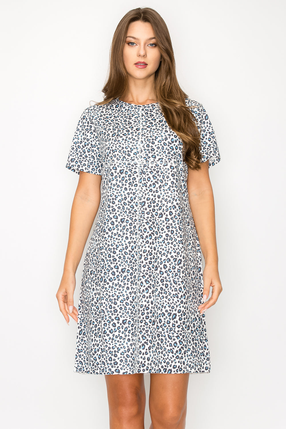 Audrey Stretch Suede Dress - Animal Print