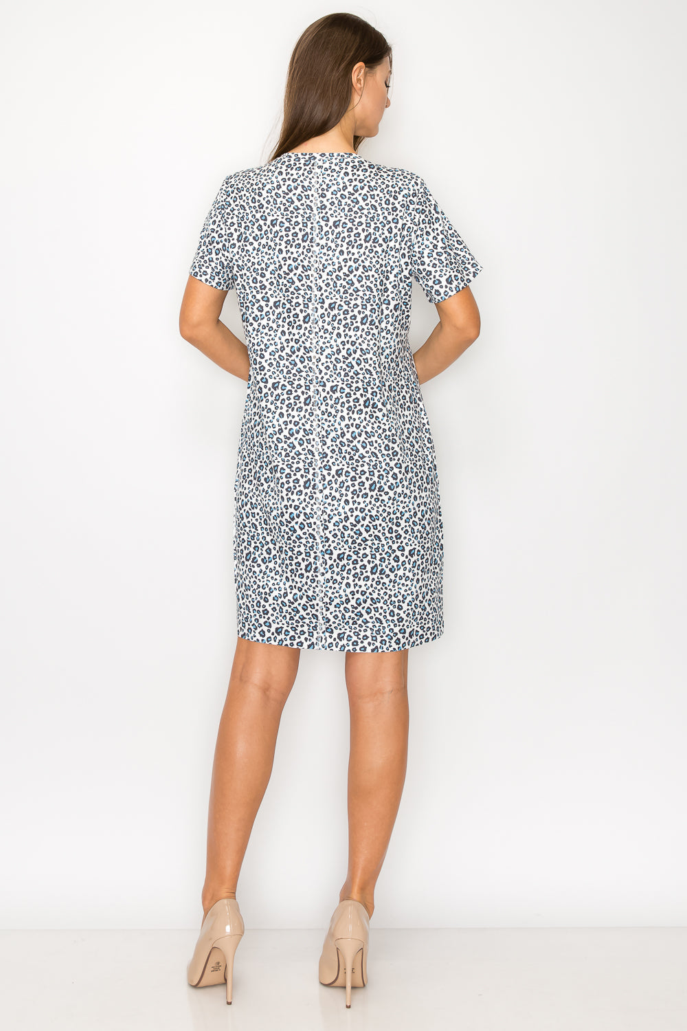 Audrey Stretch Suede Dress - Animal Print