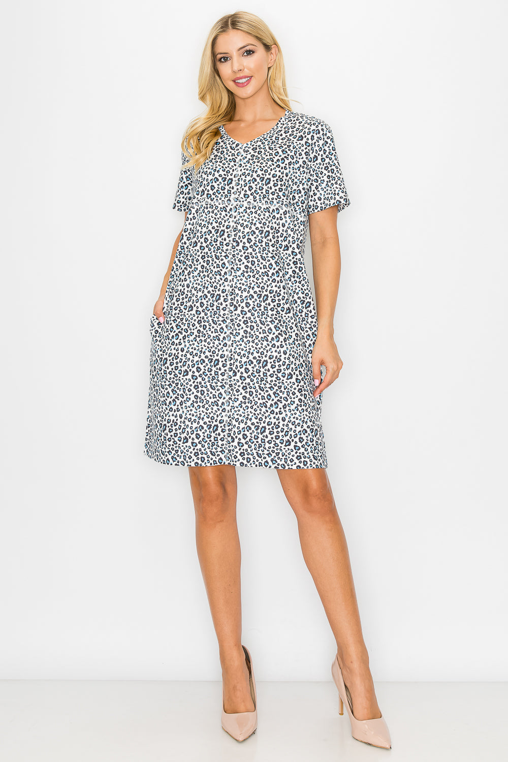 Audrey Stretch Suede Dress - Animal Print