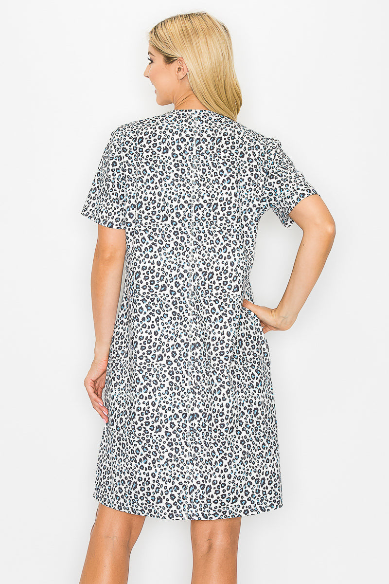 Audrey Stretch Suede Dress - Animal Print