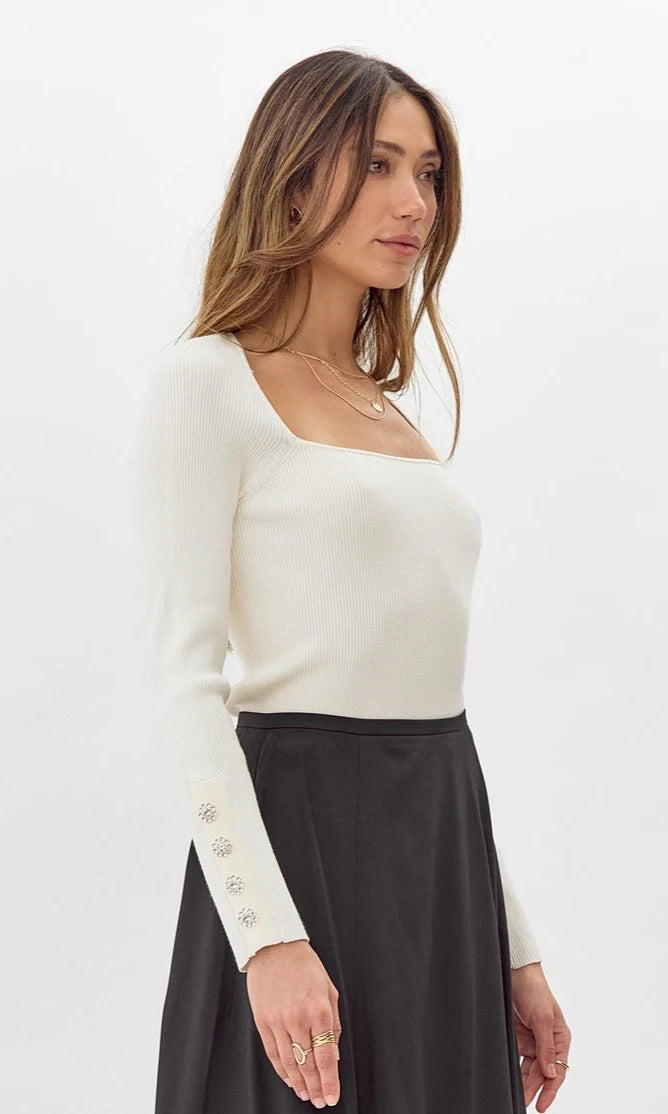 BEA RIBBED KNIT TOP