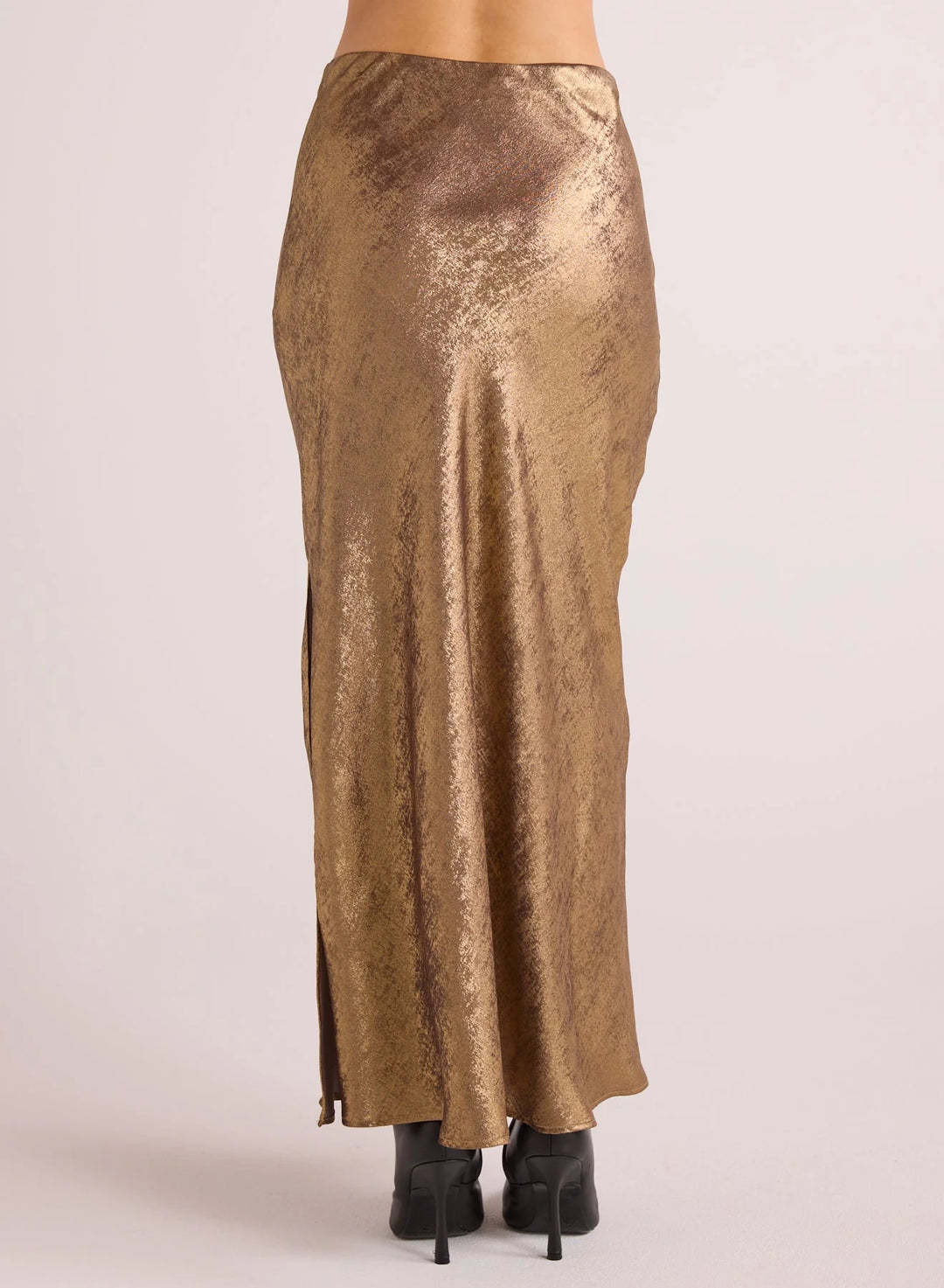 METALLIC MAXI SKIRT