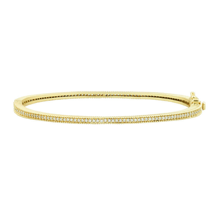 Gold The Classic Pavé Hinge Bangle Signature BRACELET