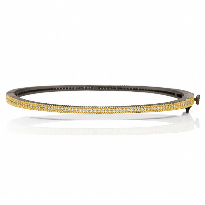 Signature Thin Pav Hinge Bangle - FREIDA ROTHMAN