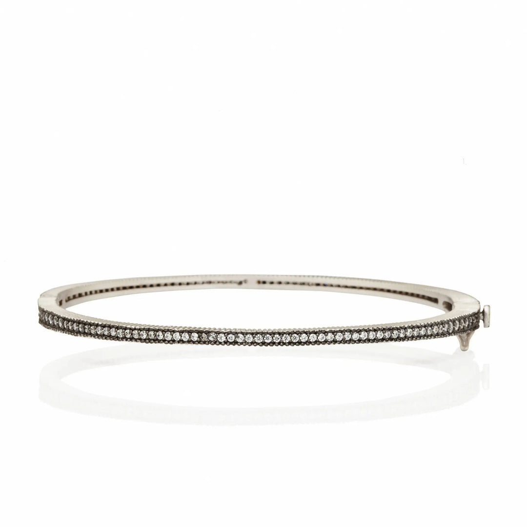 Signature Thin Pav Hinge Bangle - FREIDA ROTHMAN