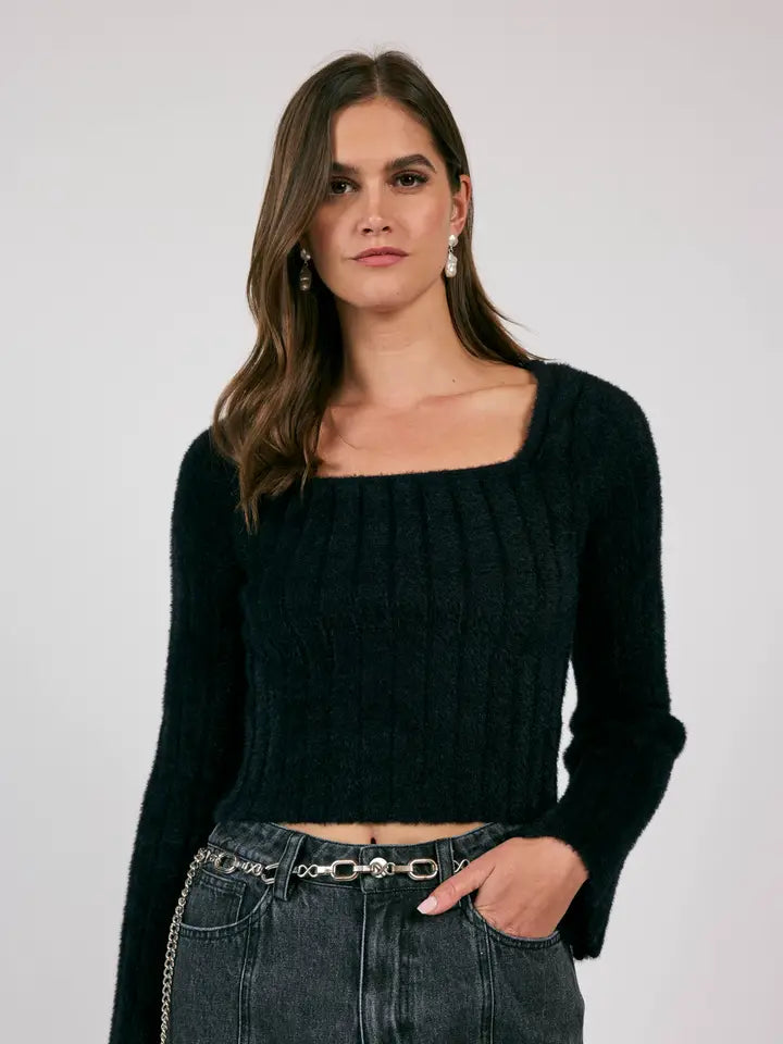 CAMILLE SQUARE NECK SWEATER