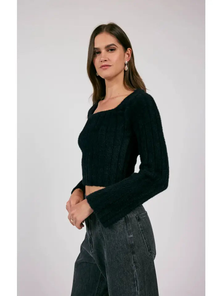 CAMILLE SQUARE NECK SWEATER