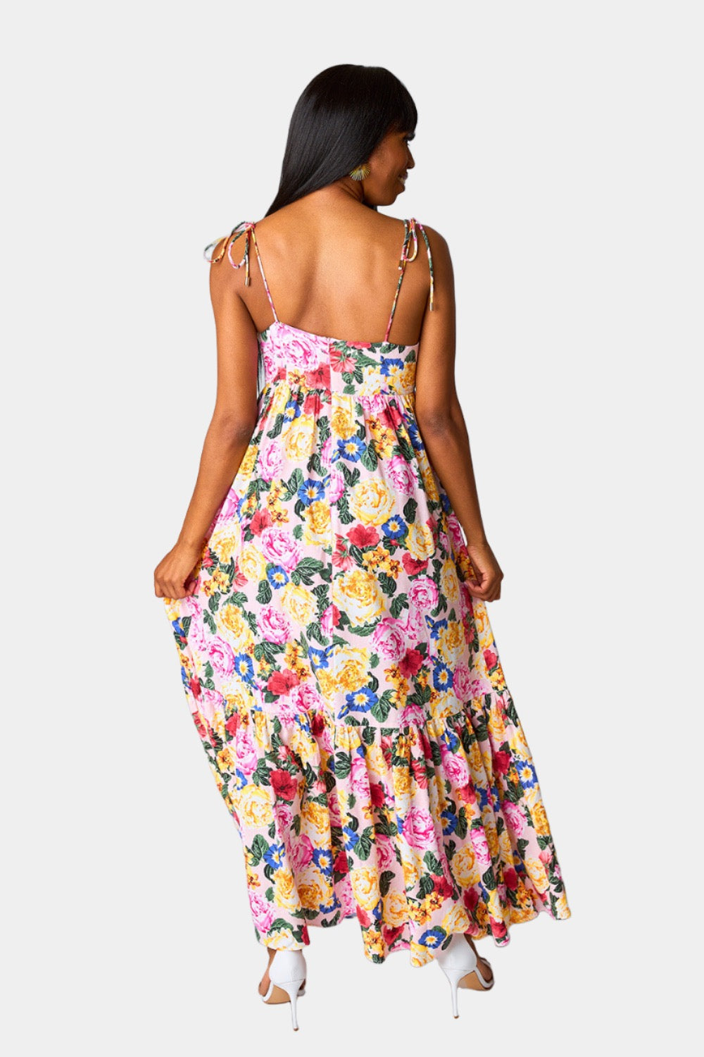 Soleil Tie-Shoulder Maxi Dress - Monet