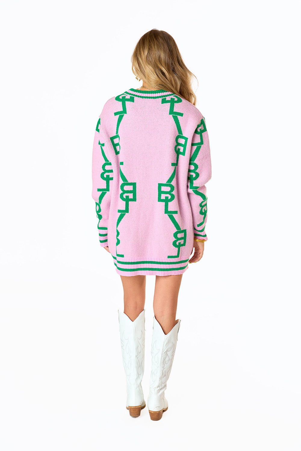 Varsity Cardigan Dress - Parfait