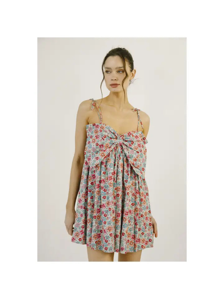 BOW BLOSSOM MINI DRESS