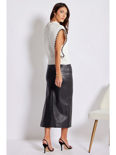 COLETTE SIDE RUCHED MIDI SKIRT