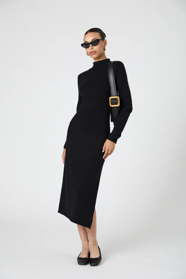 COSYSOFT SIDE SPLIT MIDI DRESS