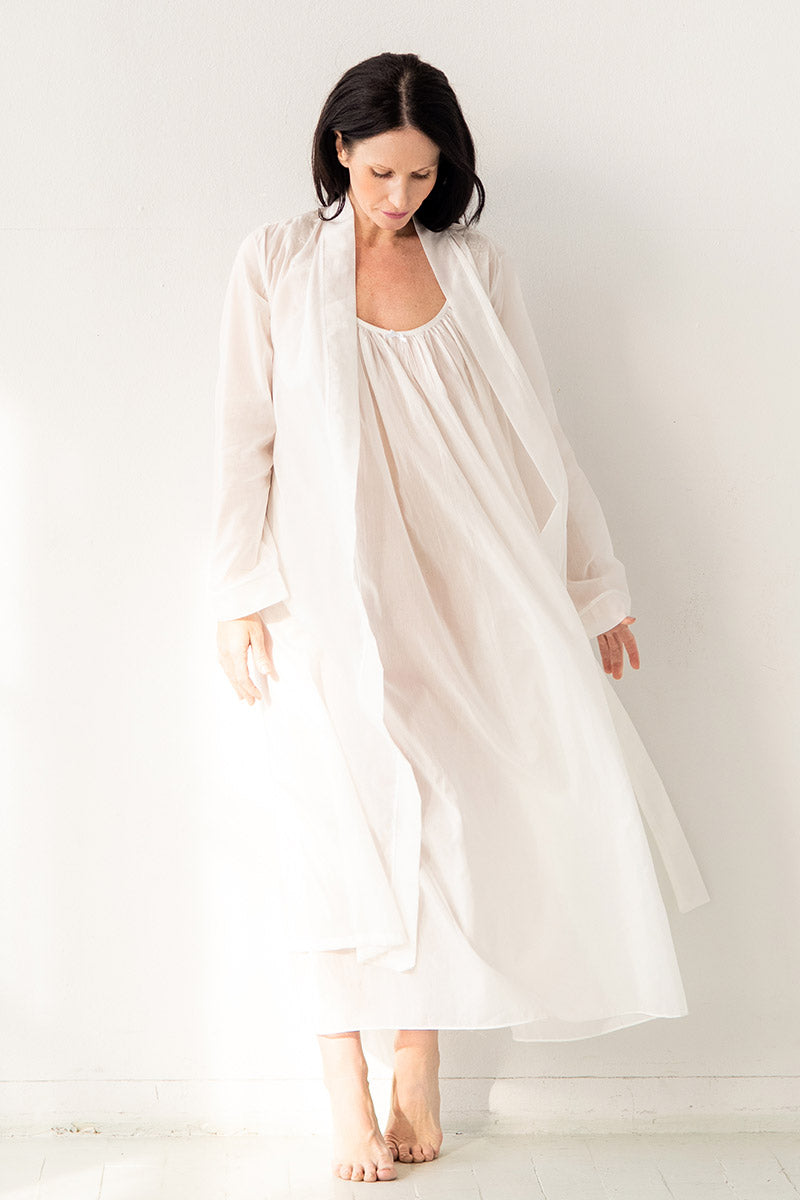 Classic Long Robe Cotton/Silk