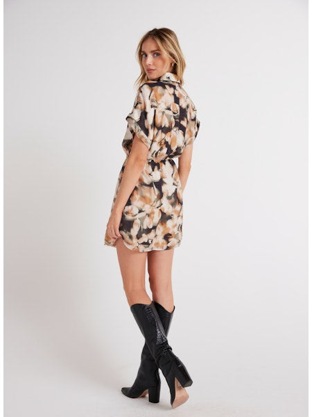 DROP SHOULDER SHIRT DRESS