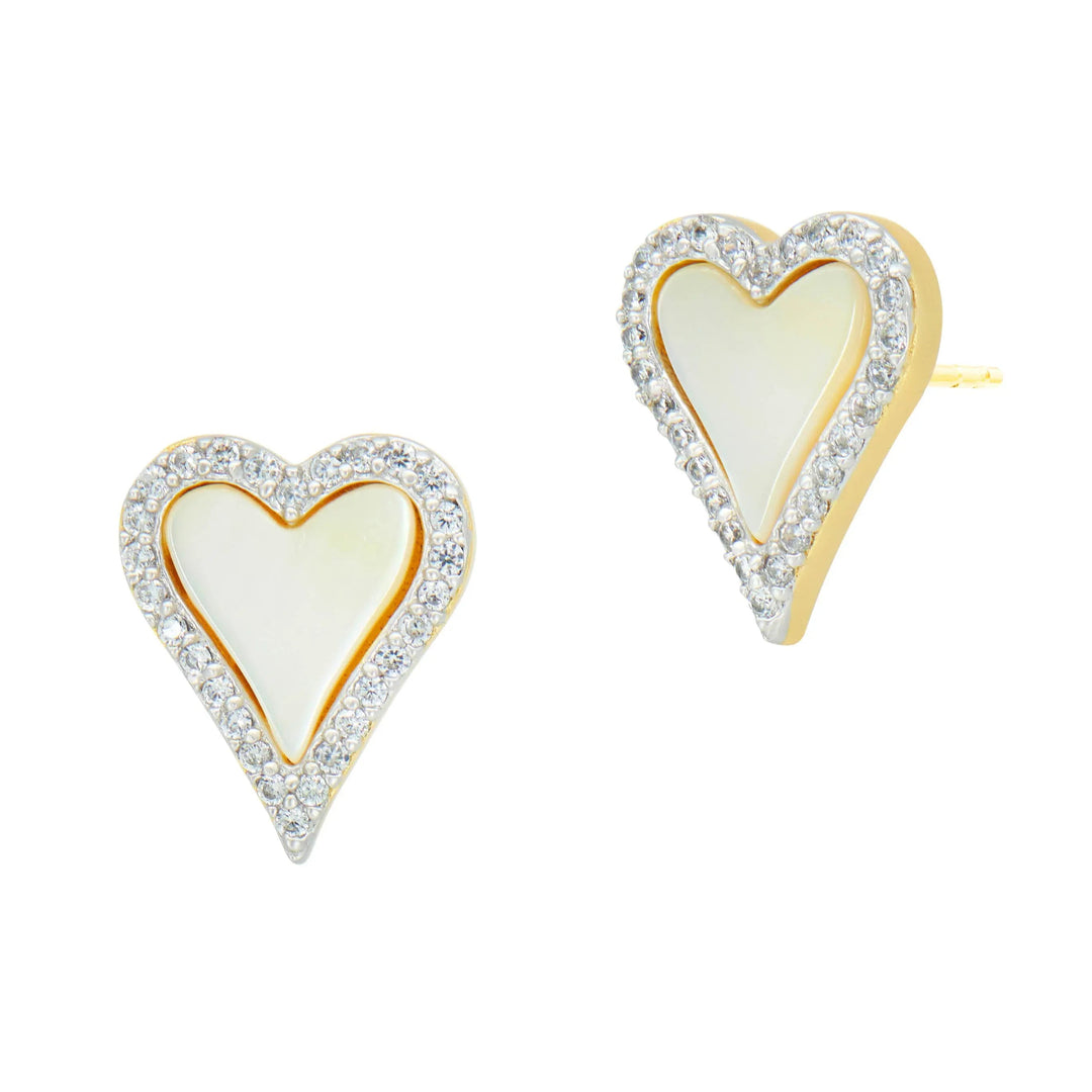 MotherofPearl From the Heart Stud The LOVE Collection EARRING