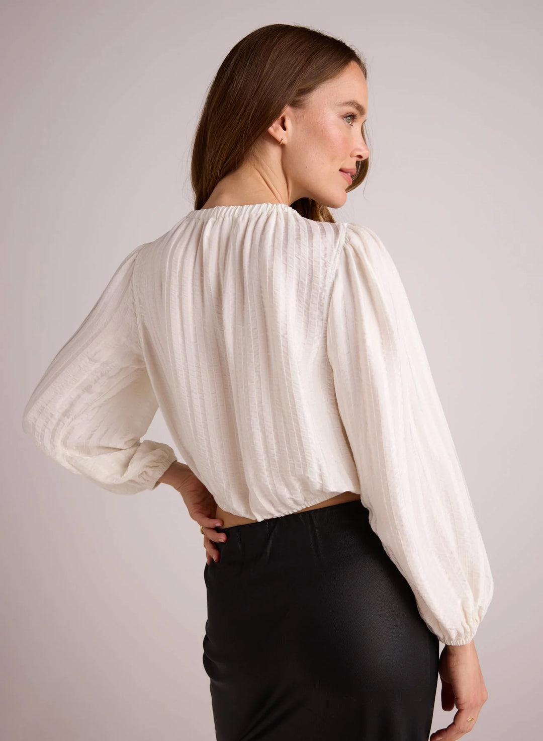 ELASTIC SHIRRED TOP