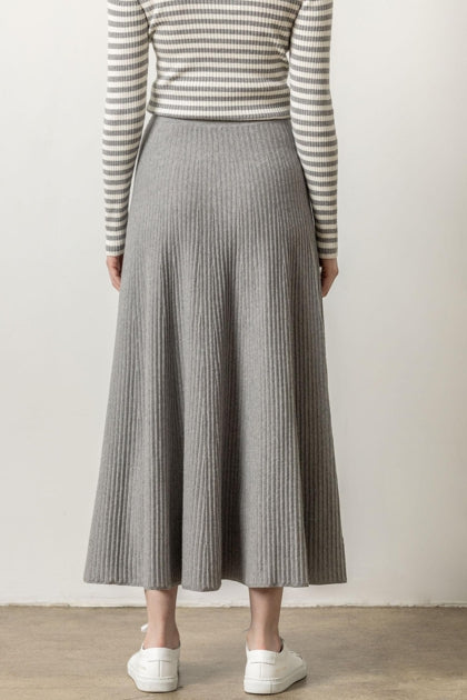 COTTON CASHMERE MIDI SKIRT