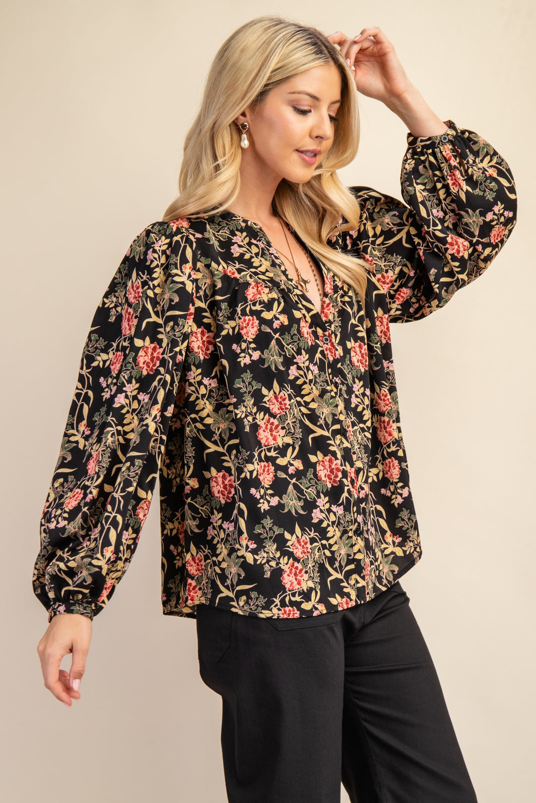 FLORAL PRINT BLOUSE